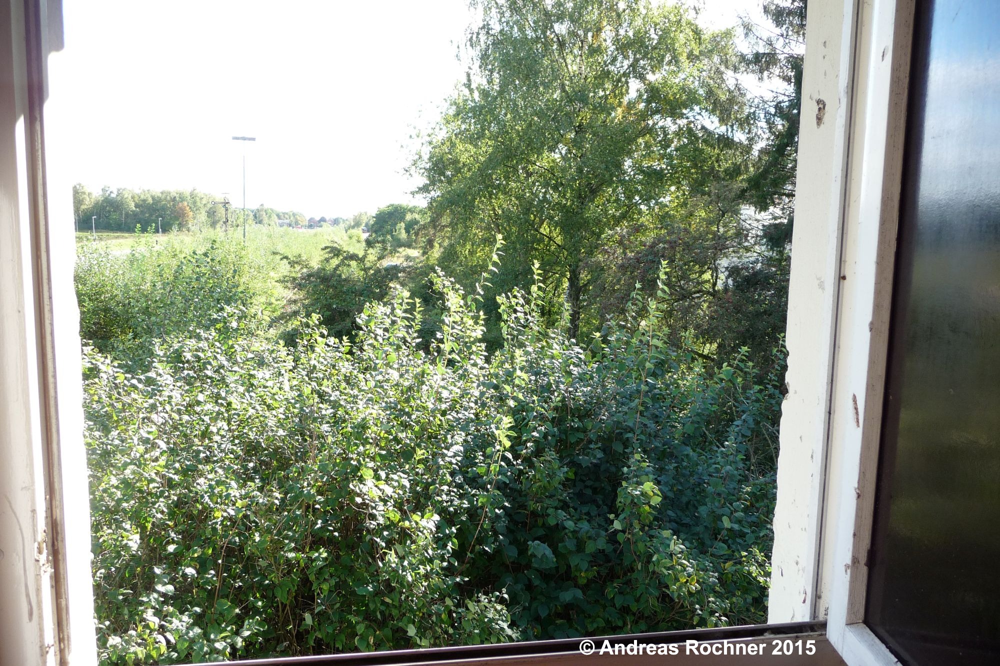 Blick aus dem Stellwerk Sn 2015 in Richtung Süden