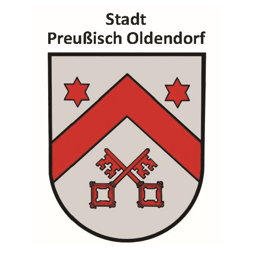 Preußisch Oldendorf Stadtwappen mit Schriftzug