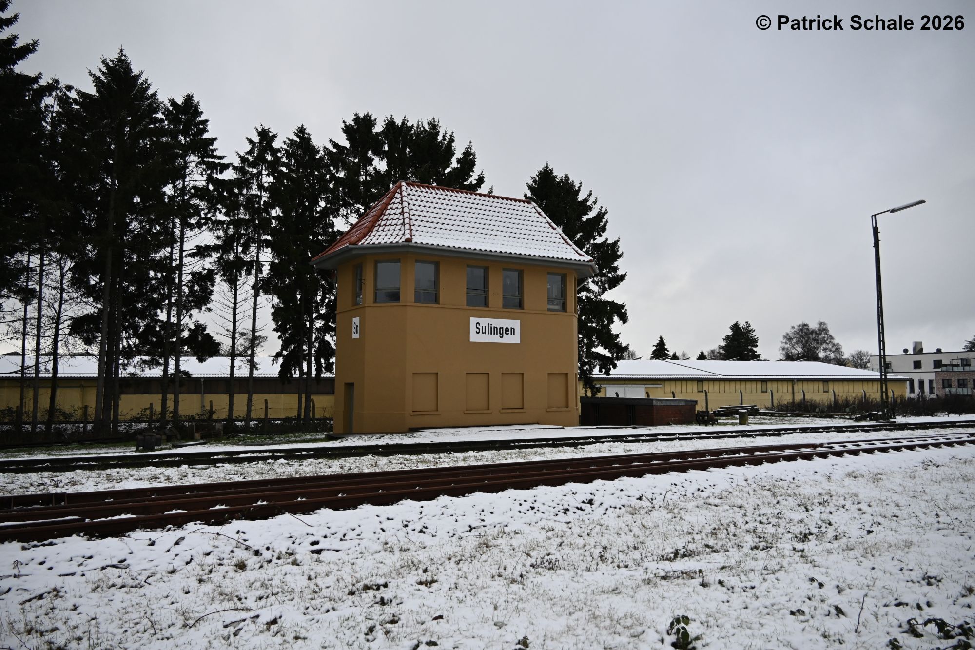 Stellwerk Sn im Schnee