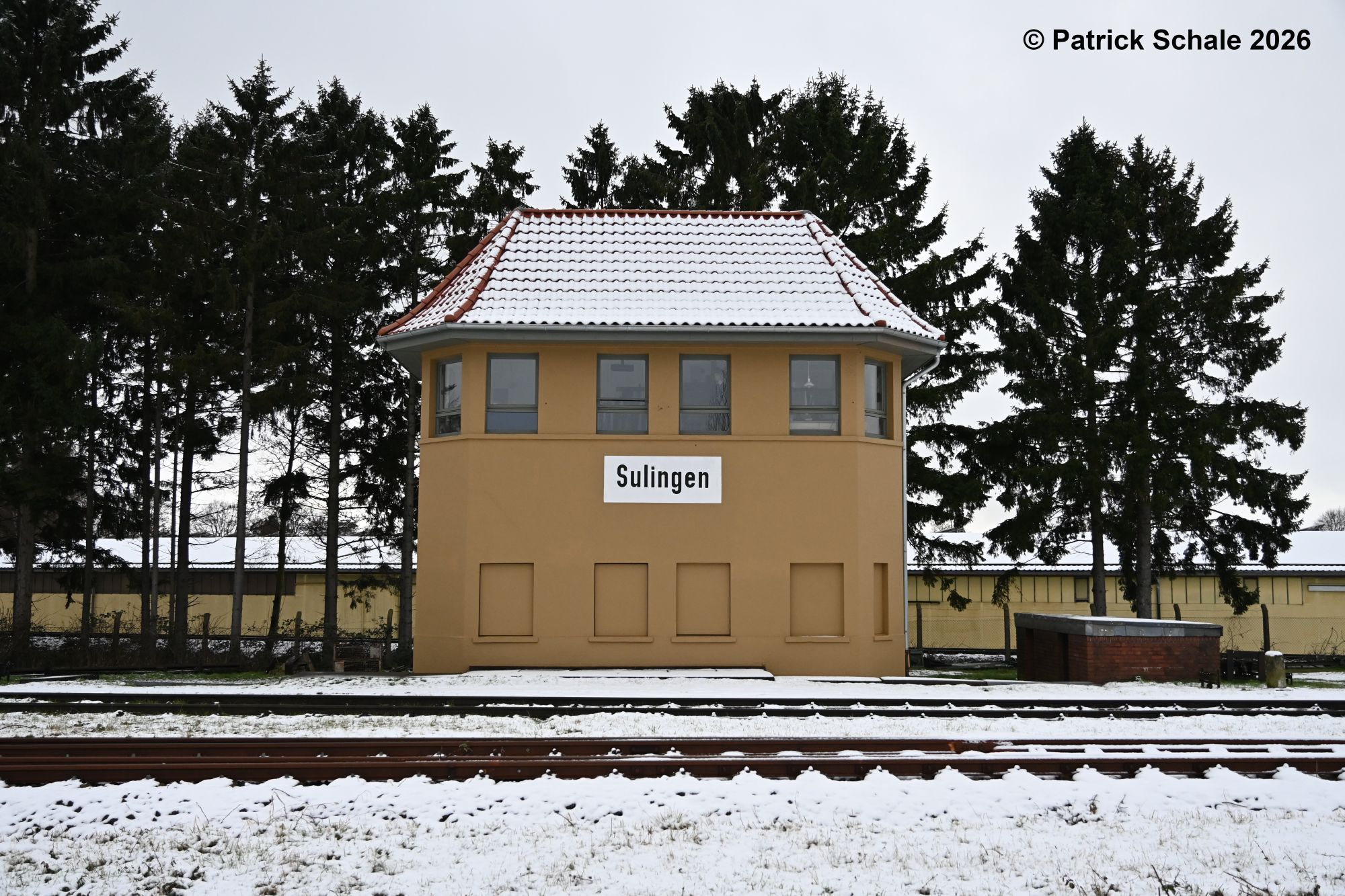 Stellwerk Sn im Schnee