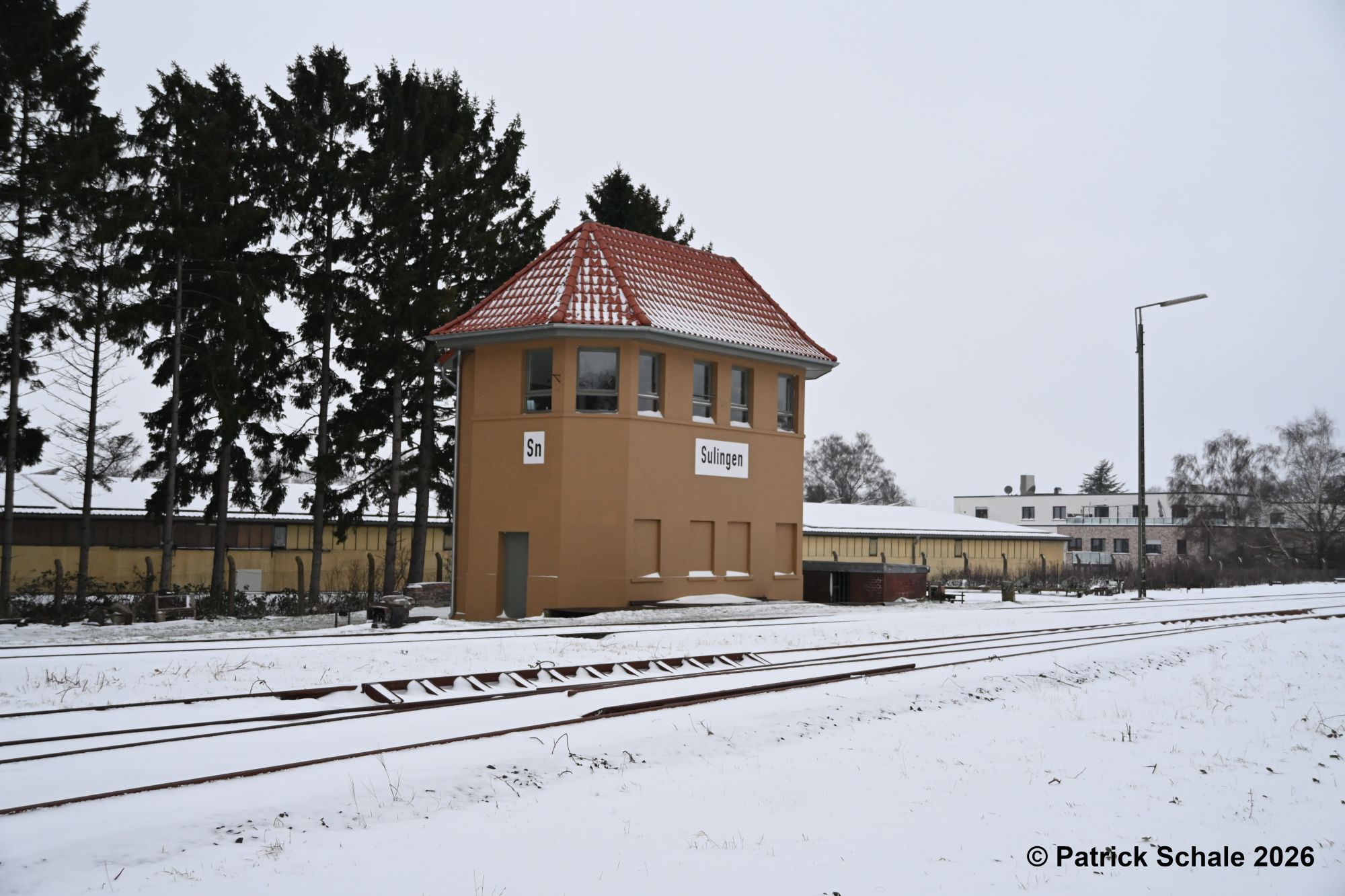Stellwerk Sn im Schnee