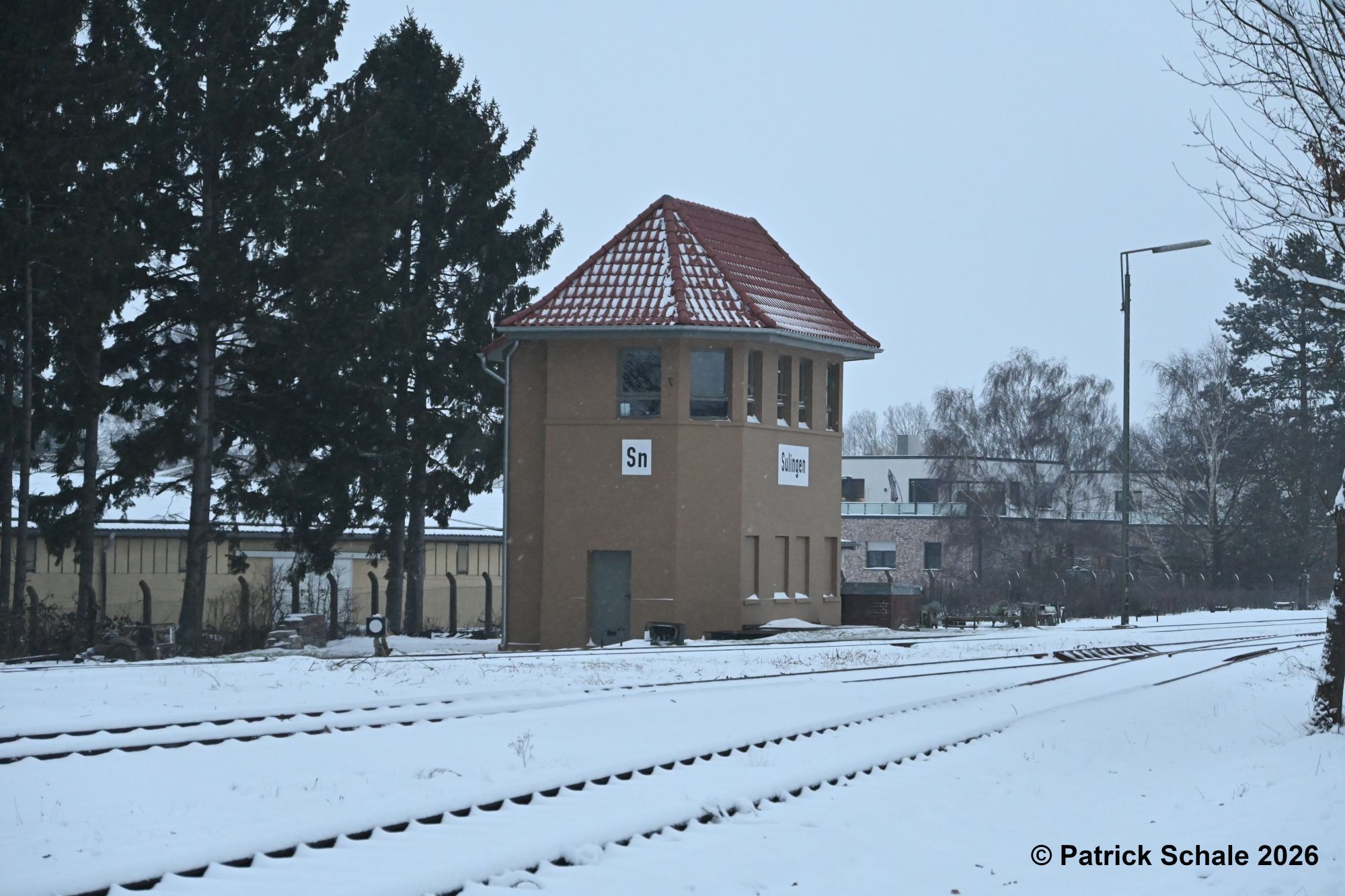 Stellwerk Sn im Schnee